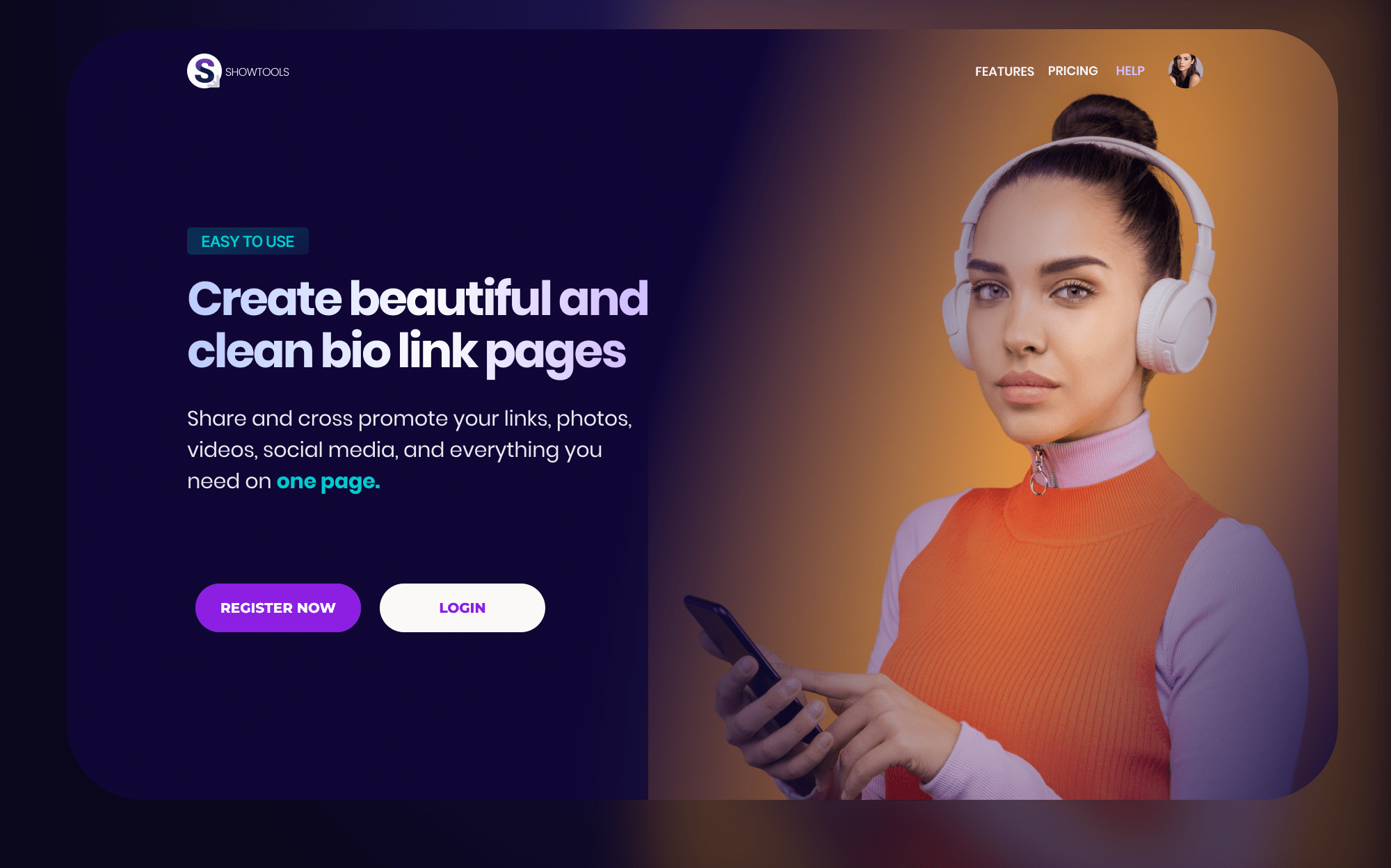 Showpage mockup